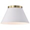 Nuvo Dover 2-Light Small Flush Mount - White with Vintage Brass 60/7418 - alternate 4